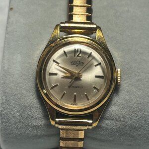 Vintage 1960s Vulcain Swiss Watch: Gold-Tone Hand-Wind
